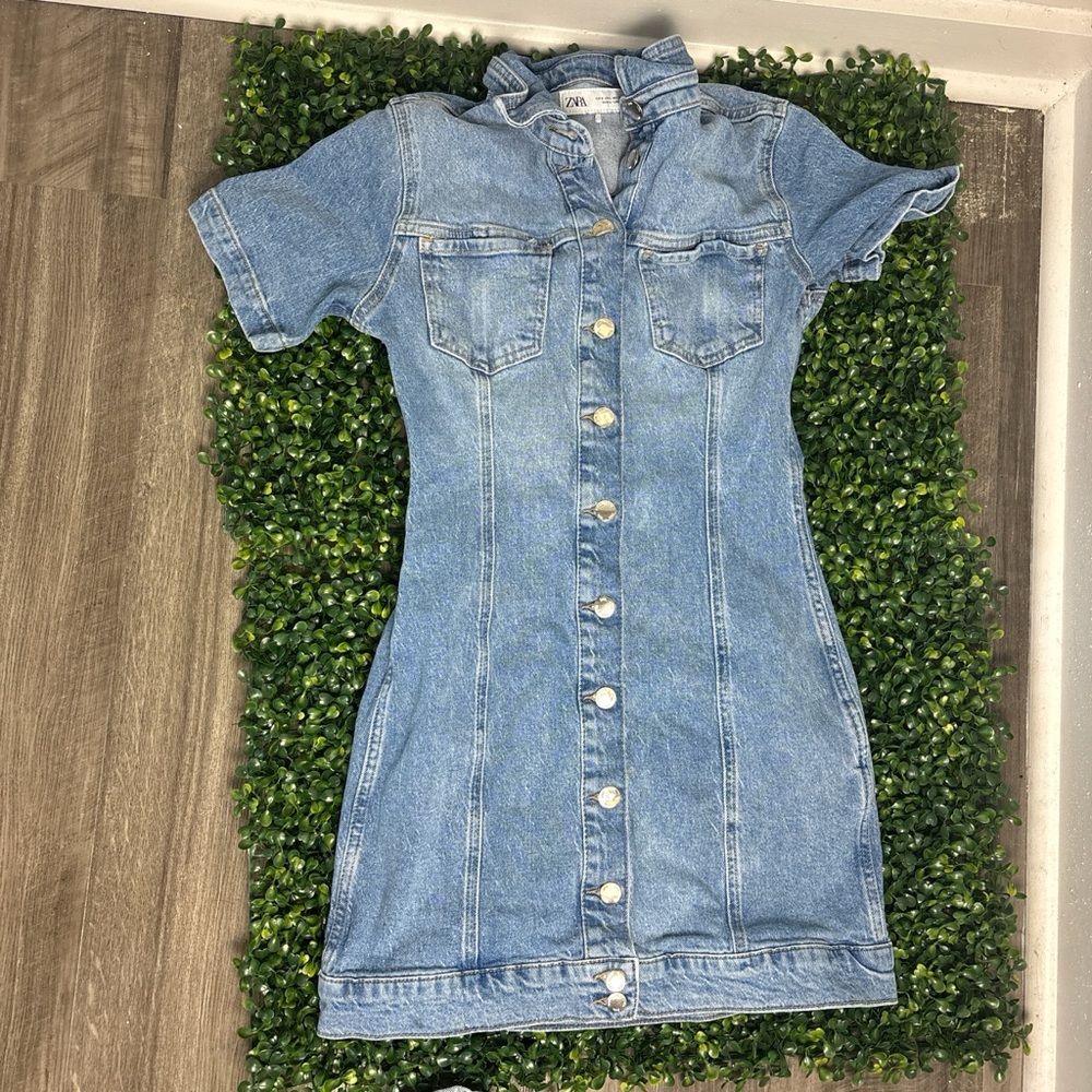 Zara Blue Denim Dress